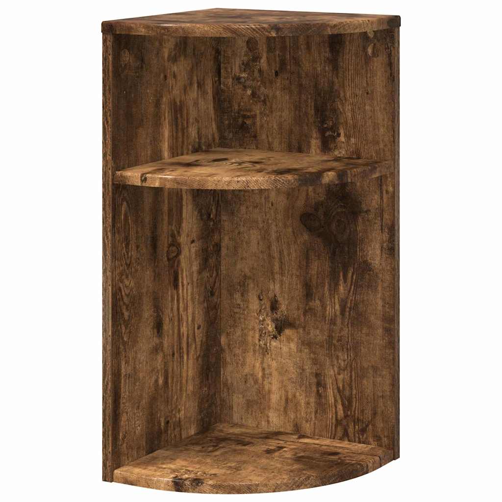 Bijzettafel Gerookt eiken 29,6 x 29,6 x 60 cm Bewerkt hout is nu te koop bij PeponiXL, paradijselijk wonen!