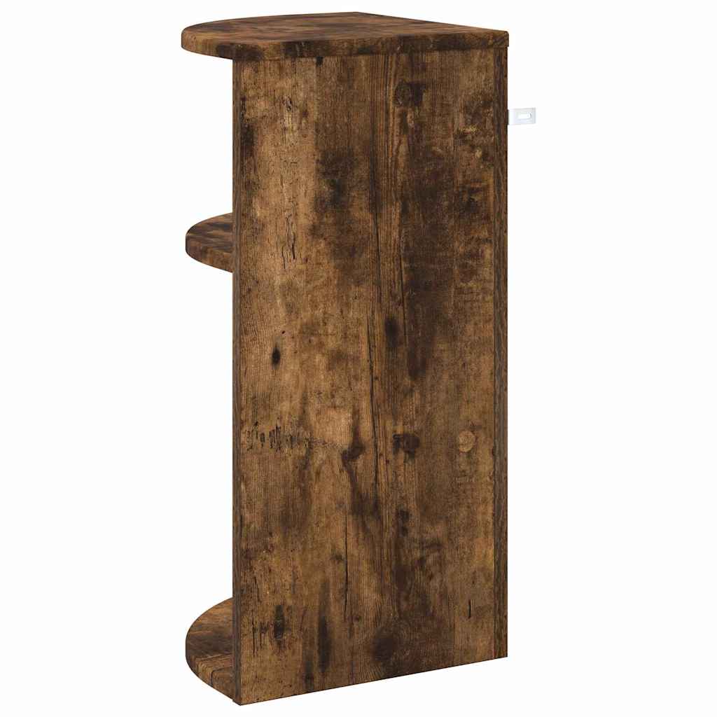Bijzettafel Gerookt eiken 29,6 x 29,6 x 60 cm Bewerkt hout is nu te koop bij PeponiXL, paradijselijk wonen!