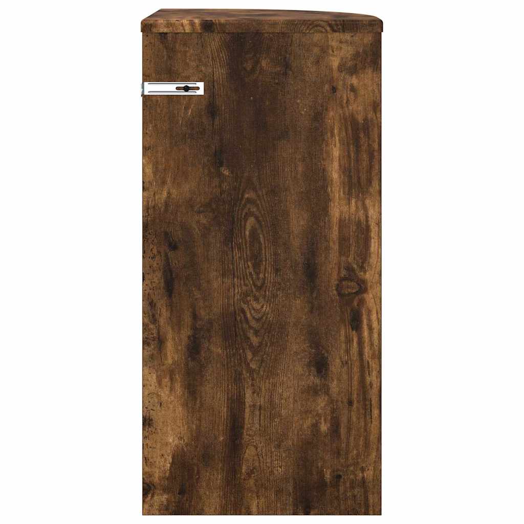 Bijzettafel Gerookt eiken 29,6 x 29,6 x 60 cm Bewerkt hout is nu te koop bij PeponiXL, paradijselijk wonen!