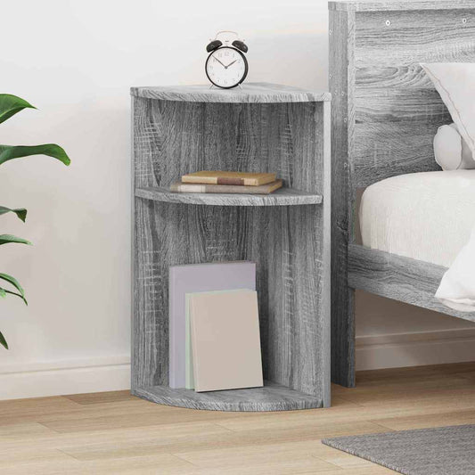 Bijzettafel Grijs Sonoma 29,6 x 29,6 x 60 cm Bewerkt hout is nu te koop bij PeponiXL, paradijselijk wonen!