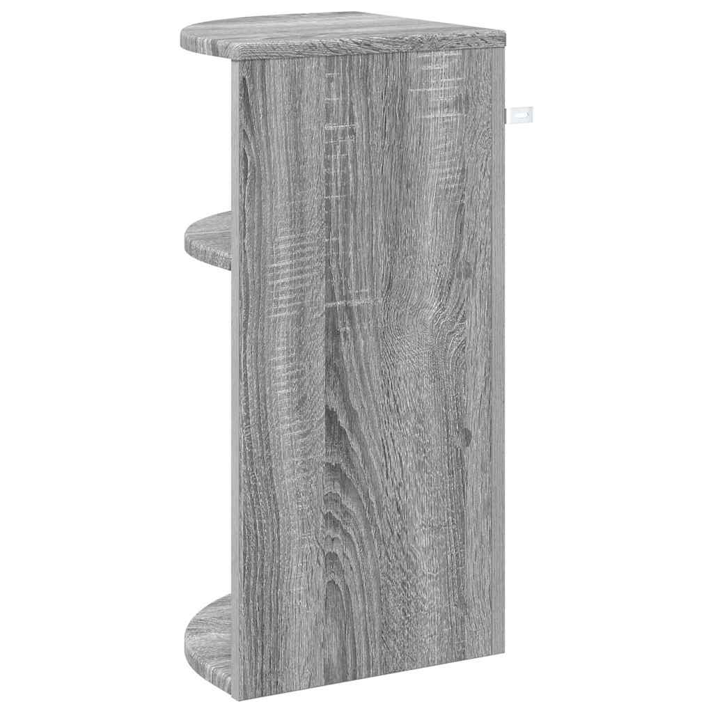 Bijzettafel Grijs Sonoma 29,6 x 29,6 x 60 cm Bewerkt hout is nu te koop bij PeponiXL, paradijselijk wonen!