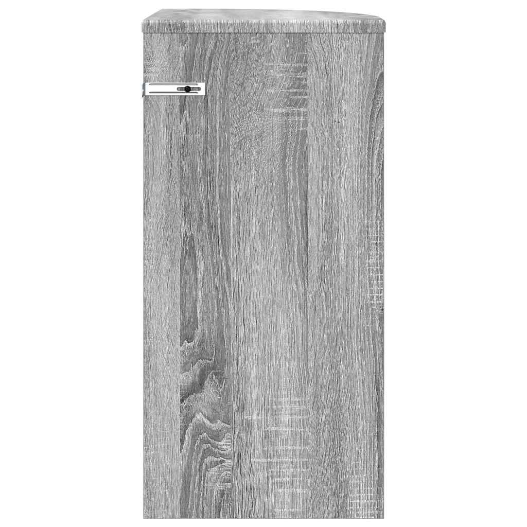 Bijzettafel Grijs Sonoma 29,6 x 29,6 x 60 cm Bewerkt hout is nu te koop bij PeponiXL, paradijselijk wonen!