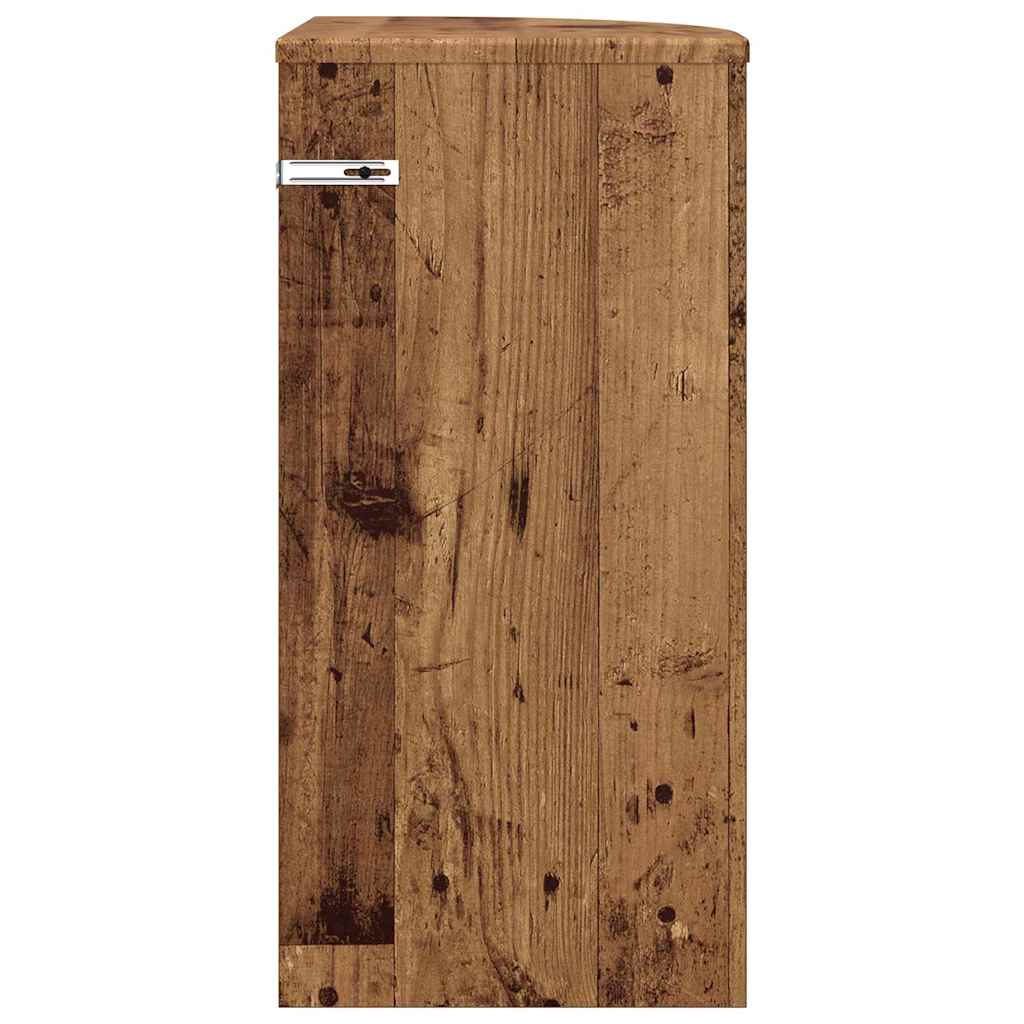Bijzettafel Oudhout 29,6 x 29,6 x 60 cm Bewerkt hout is nu te koop bij PeponiXL, paradijselijk wonen!