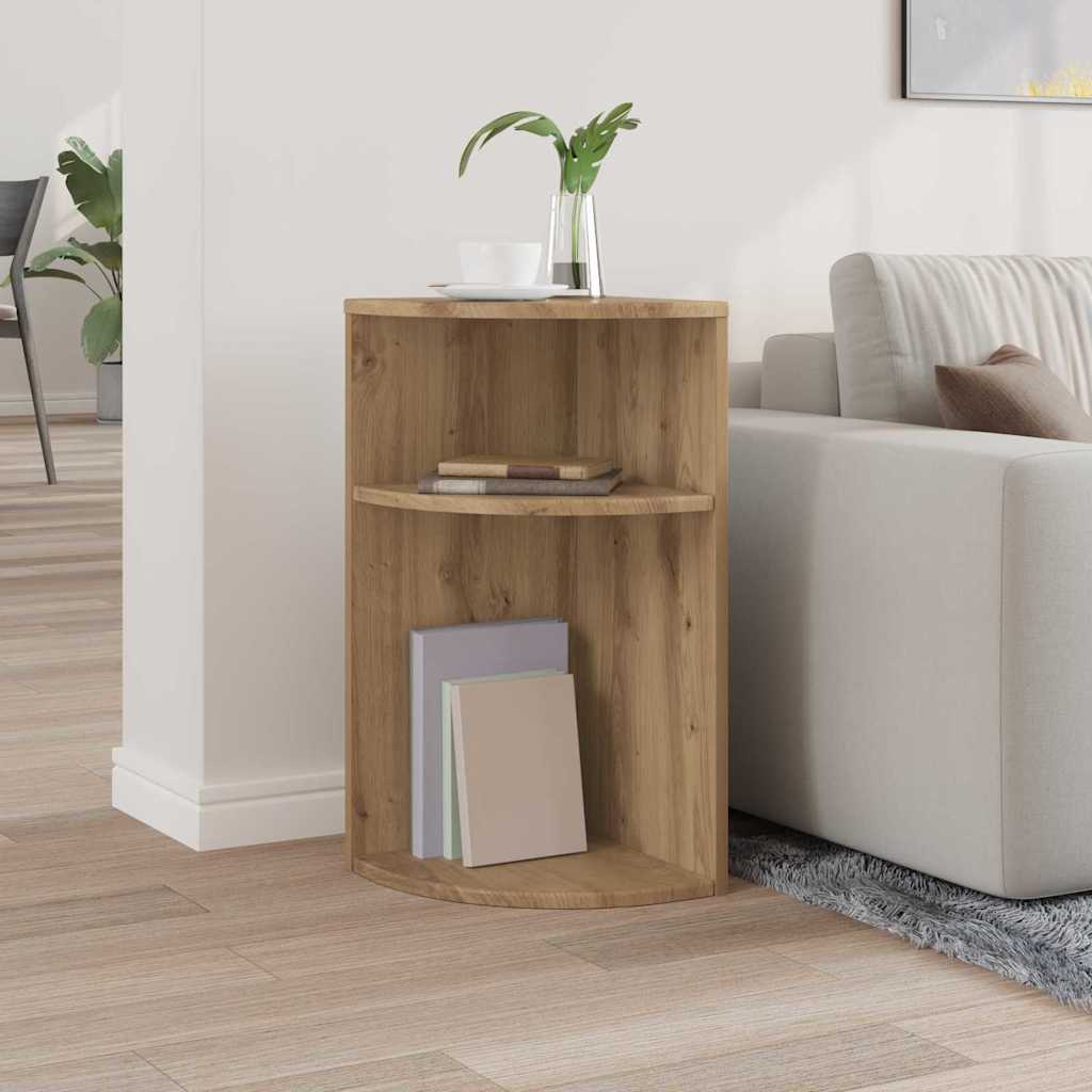 Bijzettafel Artisan Eiken 29,6 x 29,6 x 60 cm Bewerkt hout is nu te koop bij PeponiXL, paradijselijk wonen!