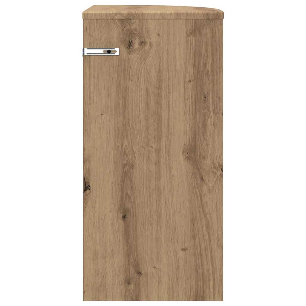 Bijzettafel Artisan Eiken 29,6 x 29,6 x 60 cm Bewerkt hout is nu te koop bij PeponiXL, paradijselijk wonen!