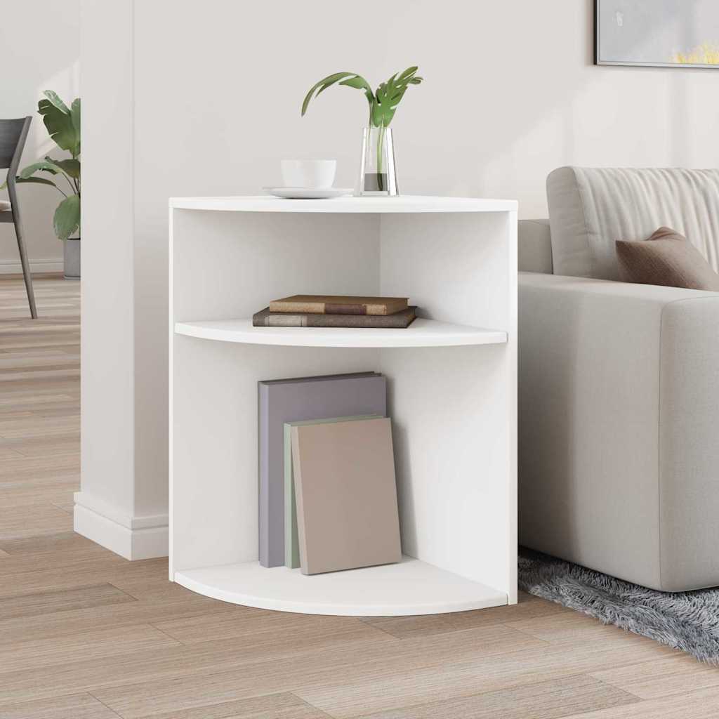 Bijzettafel Wit 39,7 x 39,7 x 60 cm Bewerkt hout is nu te koop bij PeponiXL, paradijselijk wonen!