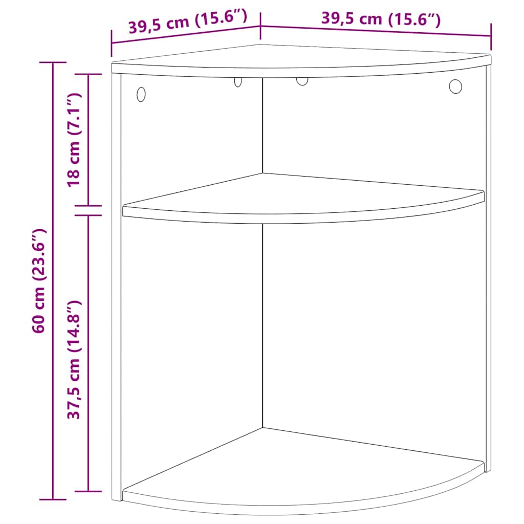 Bijzettafel Wit 39,7 x 39,7 x 60 cm Bewerkt hout is nu te koop bij PeponiXL, paradijselijk wonen!