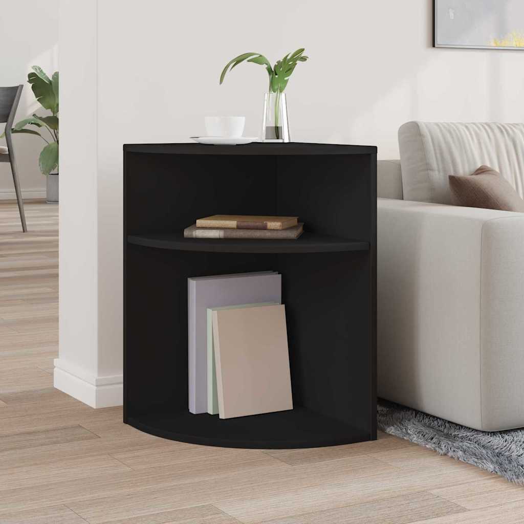 Bijzettafel Zwart 39,7 x 39,7 x 60 cm Bewerkt hout is nu te koop bij PeponiXL, paradijselijk wonen!