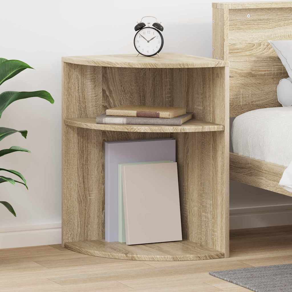 Bijzettafel Sonoma Eiken 39,7 x 39,7 x 60 cm Bewerkt hout is nu te koop bij PeponiXL, paradijselijk wonen!