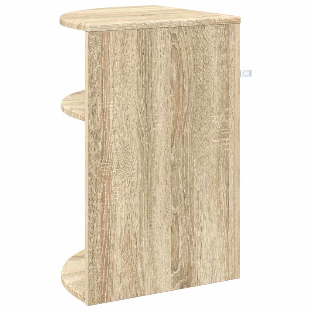 Bijzettafel Sonoma Eiken 39,7 x 39,7 x 60 cm Bewerkt hout is nu te koop bij PeponiXL, paradijselijk wonen!