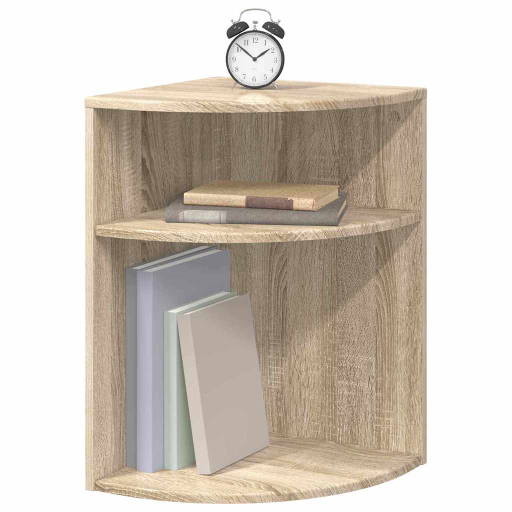 Bijzettafel Sonoma Eiken 39,7 x 39,7 x 60 cm Bewerkt hout is nu te koop bij PeponiXL, paradijselijk wonen!