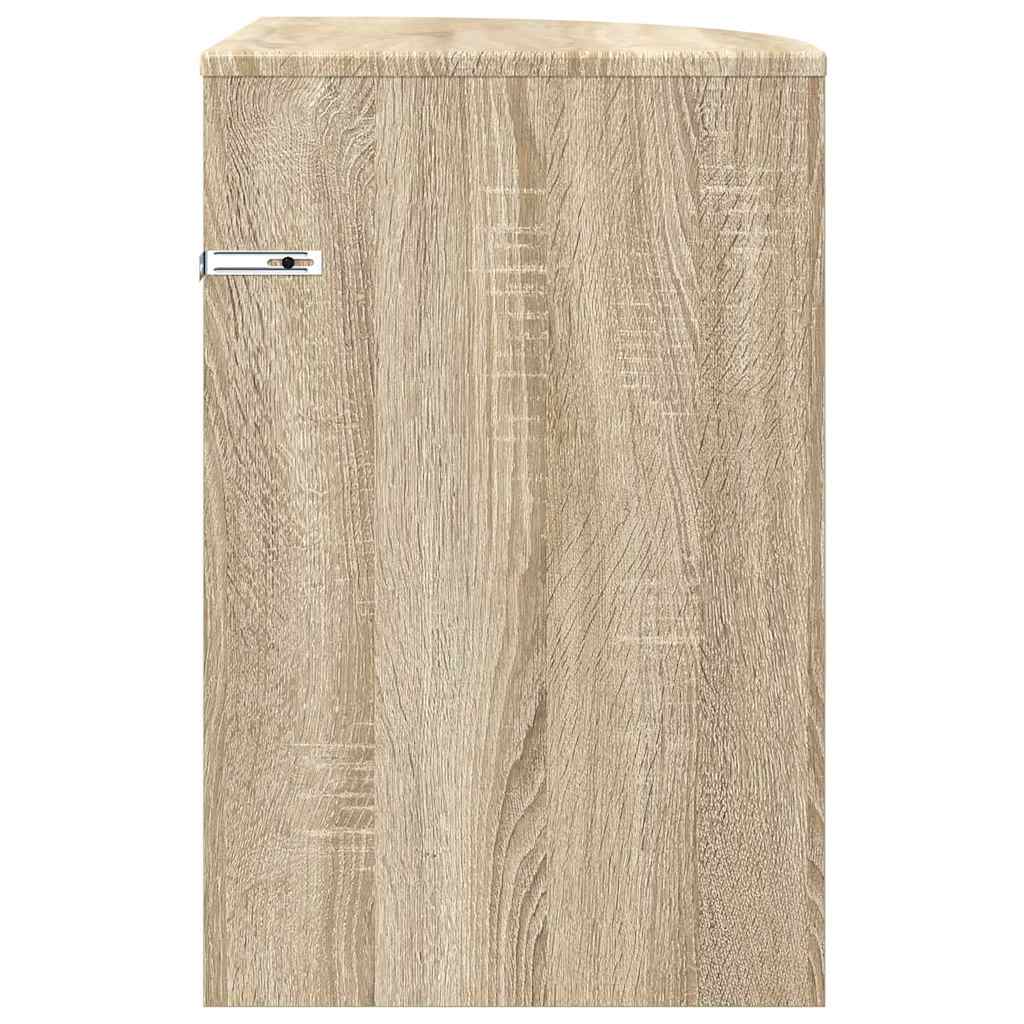 Bijzettafel Sonoma Eiken 39,7 x 39,7 x 60 cm Bewerkt hout is nu te koop bij PeponiXL, paradijselijk wonen!