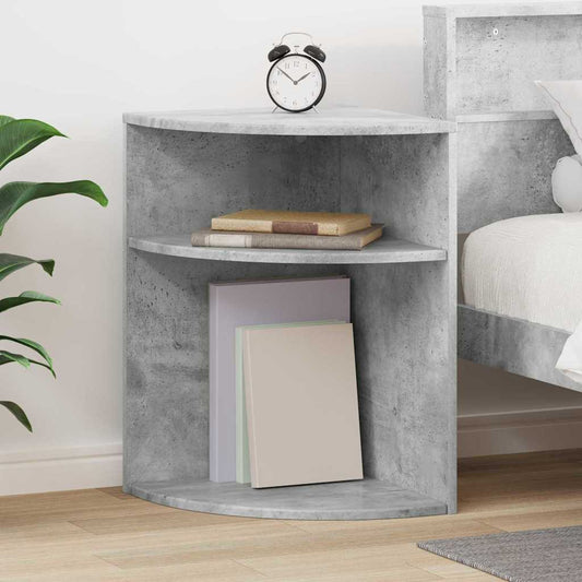 Bijzettafel Beton Grijs 39,7 x 39,7 x 60 cm Bewerkt hout is nu te koop bij PeponiXL, paradijselijk wonen!