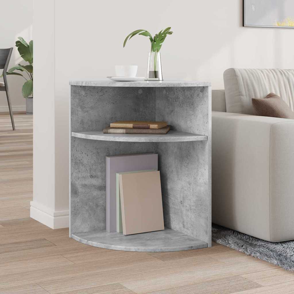 Bijzettafel Beton Grijs 39,7 x 39,7 x 60 cm Bewerkt hout is nu te koop bij PeponiXL, paradijselijk wonen!