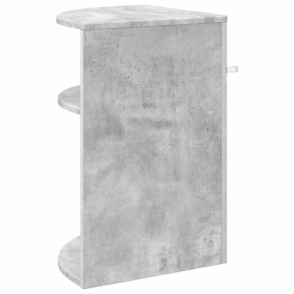 Bijzettafel Beton Grijs 39,7 x 39,7 x 60 cm Bewerkt hout is nu te koop bij PeponiXL, paradijselijk wonen!