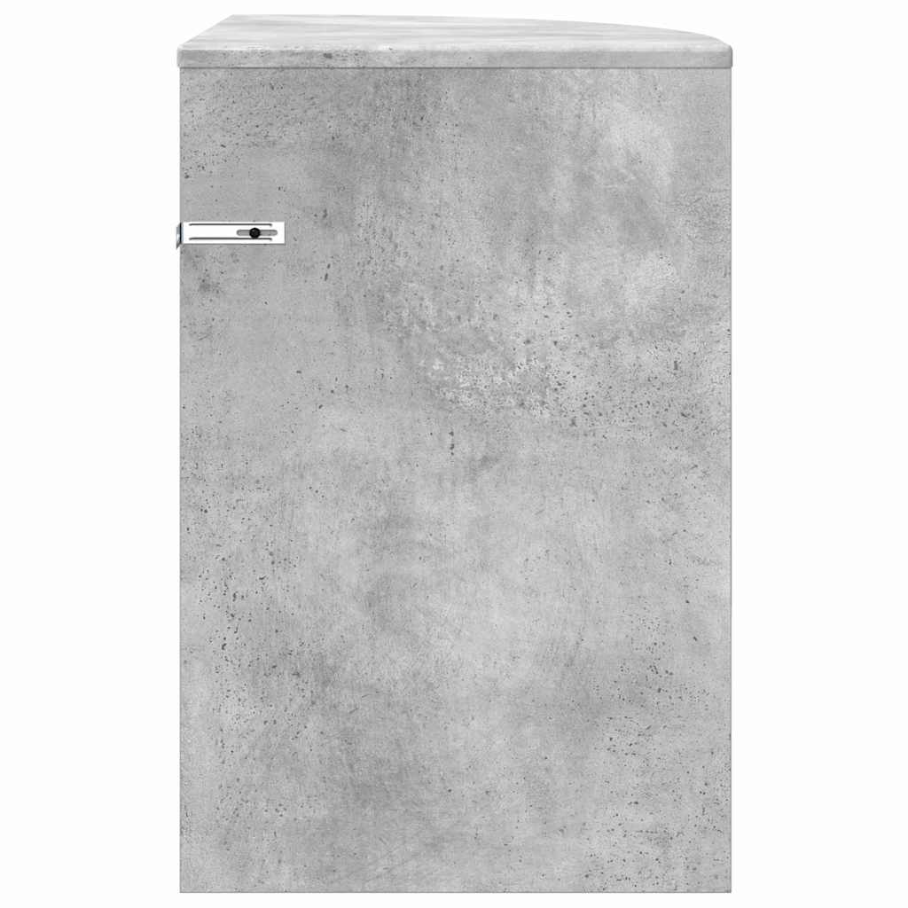 Bijzettafel Beton Grijs 39,7 x 39,7 x 60 cm Bewerkt hout is nu te koop bij PeponiXL, paradijselijk wonen!