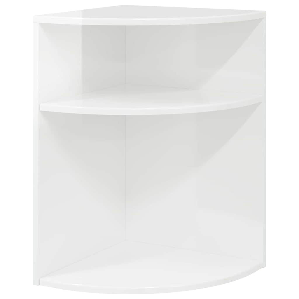Bijzettafel Hoogglans wit 39,7 x 39,7 x 60 cm Bewerkt hout is nu te koop bij PeponiXL, paradijselijk wonen!