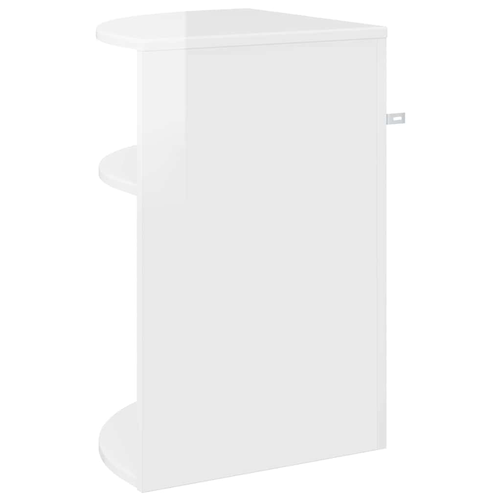 Bijzettafel Hoogglans wit 39,7 x 39,7 x 60 cm Bewerkt hout is nu te koop bij PeponiXL, paradijselijk wonen!