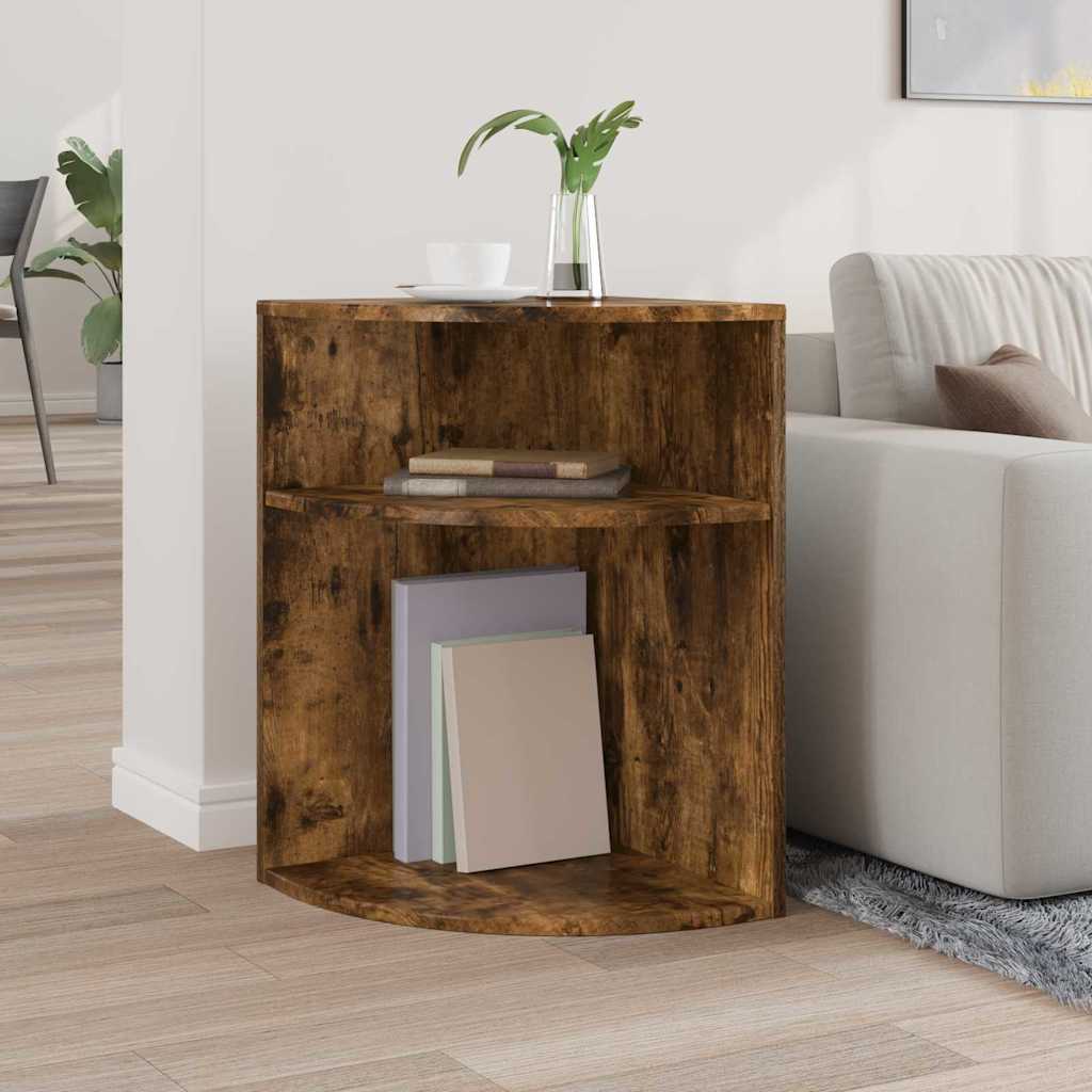 Bijzettafel Gerookt eiken 39,7 x 39,7 x 60 cm Bewerkt hout is nu te koop bij PeponiXL, paradijselijk wonen!