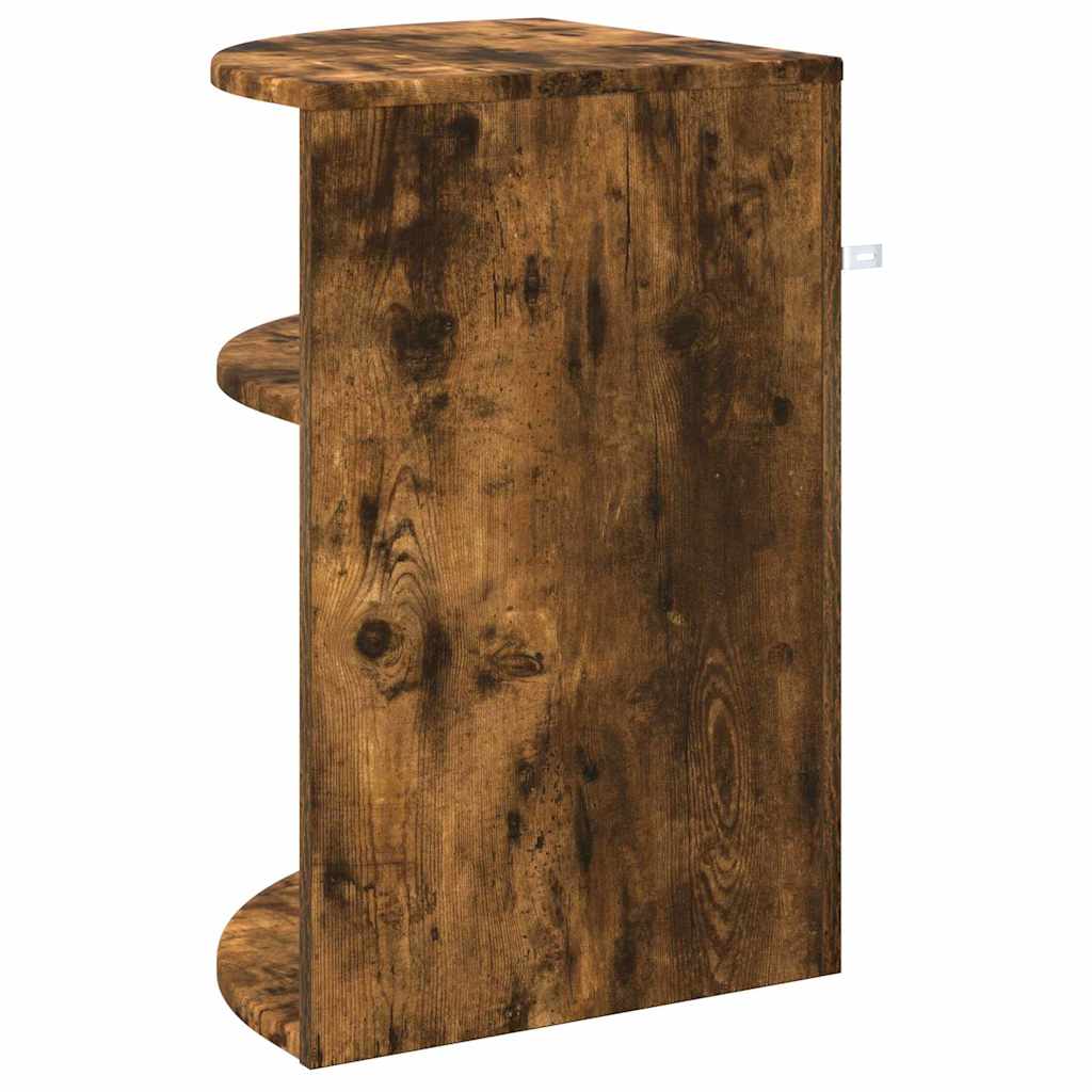 Bijzettafel Gerookt eiken 39,7 x 39,7 x 60 cm Bewerkt hout is nu te koop bij PeponiXL, paradijselijk wonen!