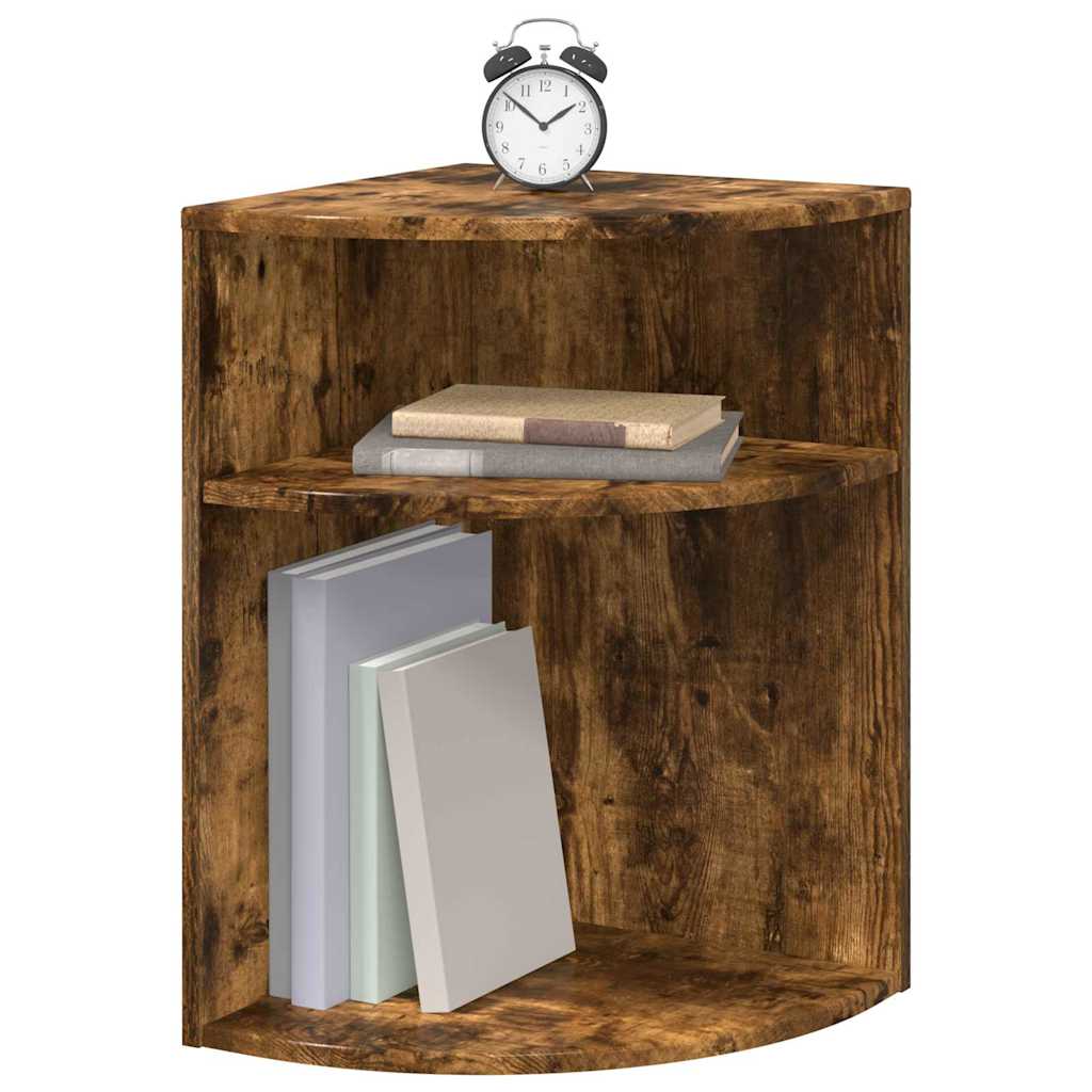 Bijzettafel Gerookt eiken 39,7 x 39,7 x 60 cm Bewerkt hout is nu te koop bij PeponiXL, paradijselijk wonen!