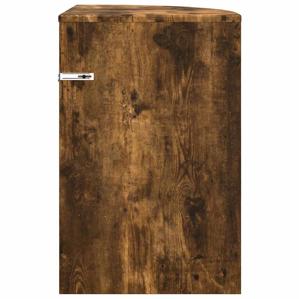 Bijzettafel Gerookt eiken 39,7 x 39,7 x 60 cm Bewerkt hout is nu te koop bij PeponiXL, paradijselijk wonen!