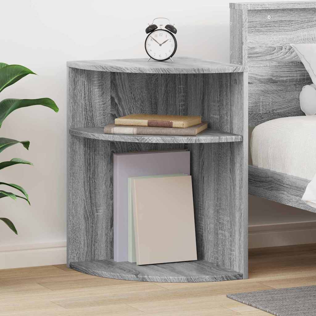 Bijzettafel Grijs Sonoma 39,7 x 39,7 x 60 cm Bewerkt hout is nu te koop bij PeponiXL, paradijselijk wonen!