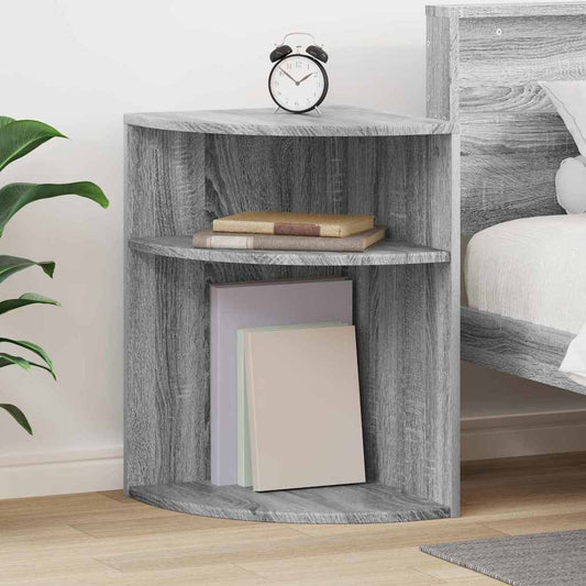 Bijzettafel Grijs Sonoma 39,7 x 39,7 x 60 cm Bewerkt hout is nu te koop bij PeponiXL, paradijselijk wonen!