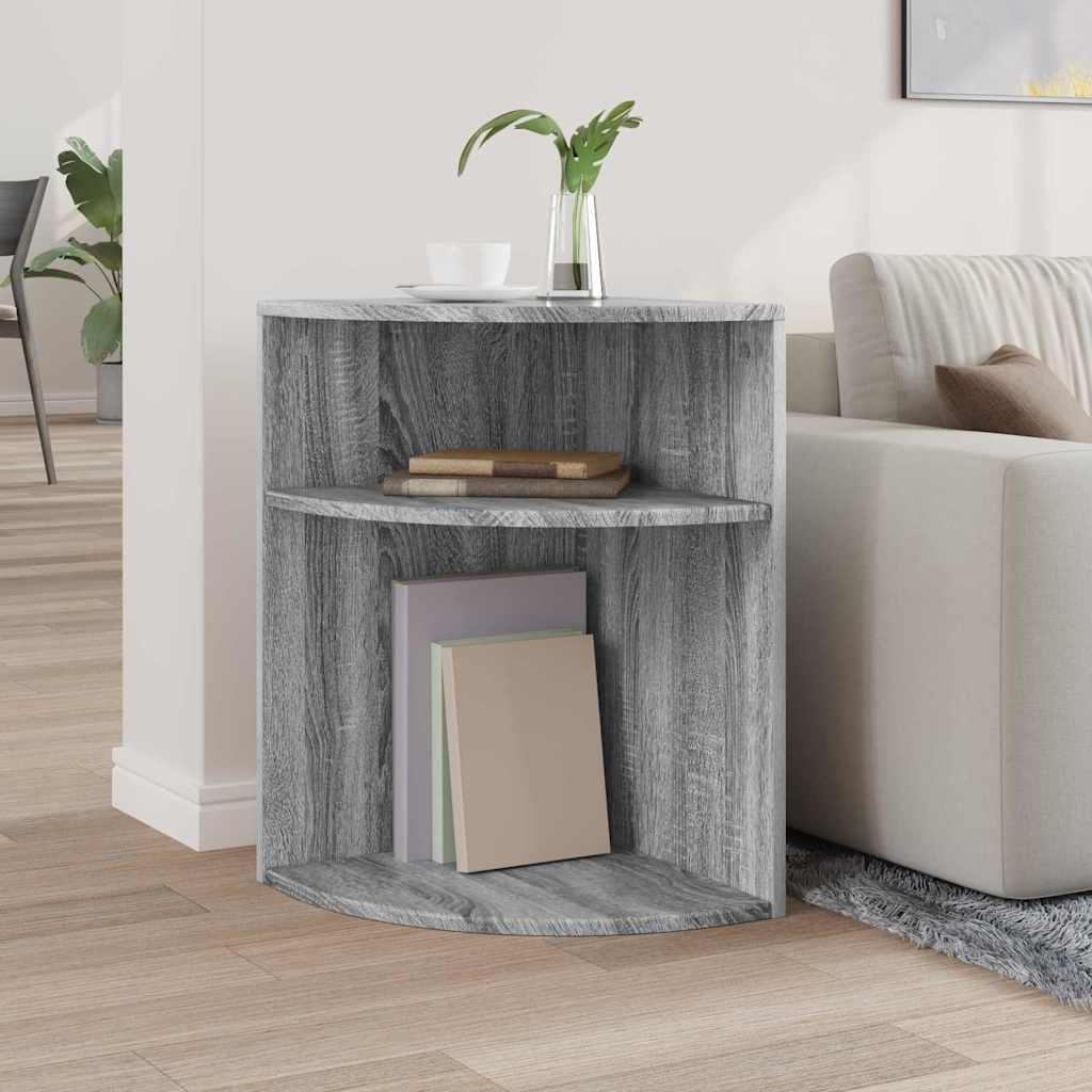 Bijzettafel Grijs Sonoma 39,7 x 39,7 x 60 cm Bewerkt hout is nu te koop bij PeponiXL, paradijselijk wonen!