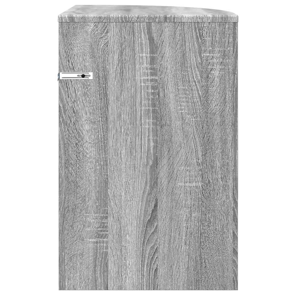 Bijzettafel Grijs Sonoma 39,7 x 39,7 x 60 cm Bewerkt hout is nu te koop bij PeponiXL, paradijselijk wonen!