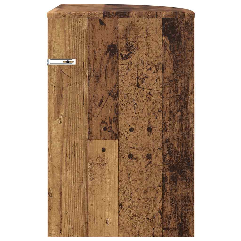 Bijzettafel Oudhout 39,7 x 39,7 x 60 cm Bewerkt hout is nu te koop bij PeponiXL, paradijselijk wonen!
