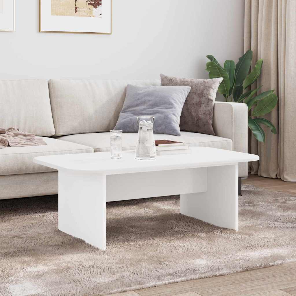 Salontafel Wit 93 x 53 x 33 cm Bewerkt hout is nu te koop bij PeponiXL, paradijselijk wonen!