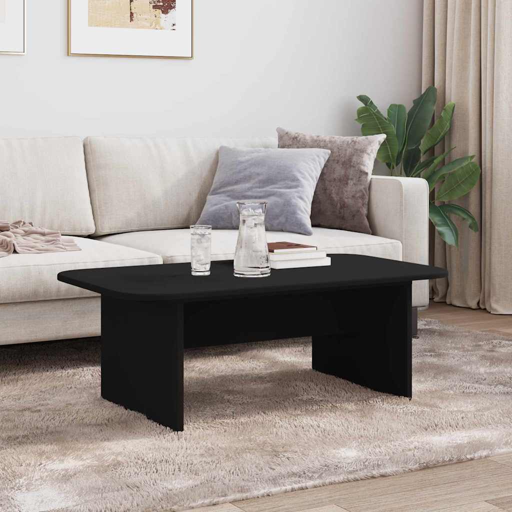 Salontafel Zwart 93 x 53 x 33 cm Bewerkt hout is nu te koop bij PeponiXL, paradijselijk wonen!