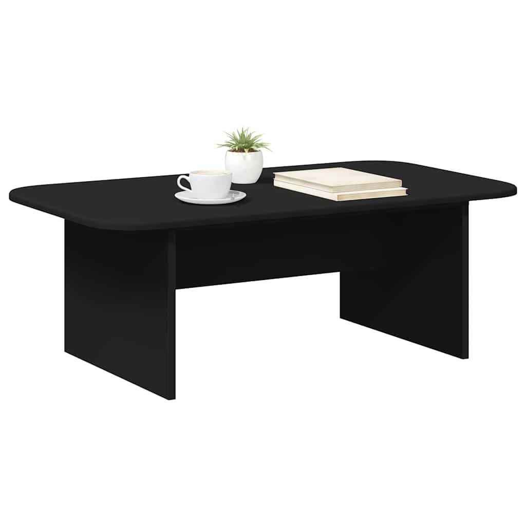 Salontafel Zwart 93 x 53 x 33 cm Bewerkt hout is nu te koop bij PeponiXL, paradijselijk wonen!