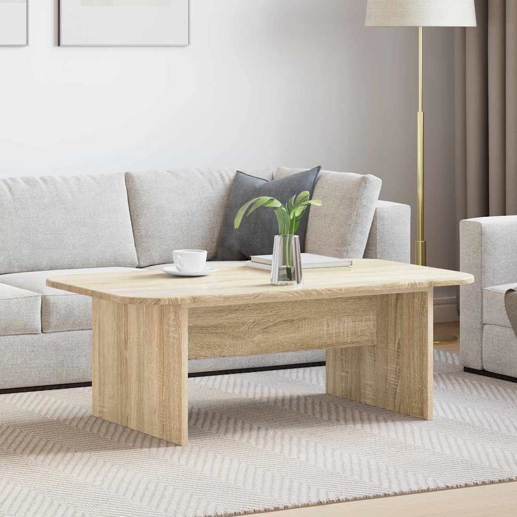 Salontafel Sonoma Eiken 93 x 53 x 33 cm Bewerkt hout is nu te koop bij PeponiXL, paradijselijk wonen!