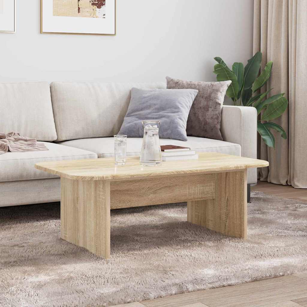 Salontafel Sonoma Eiken 93 x 53 x 33 cm Bewerkt hout is nu te koop bij PeponiXL, paradijselijk wonen!