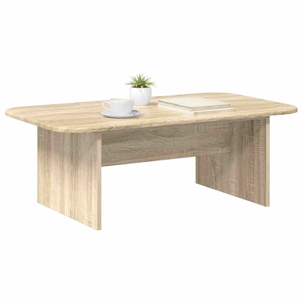 Salontafel Sonoma Eiken 93 x 53 x 33 cm Bewerkt hout is nu te koop bij PeponiXL, paradijselijk wonen!