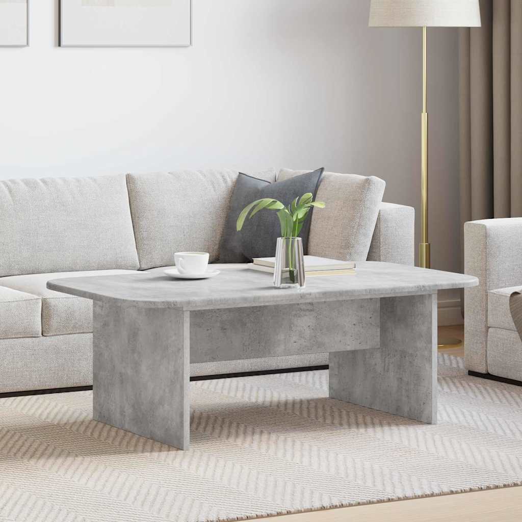 Salontafel Beton Grijs 93 x 53 x 33 cm Bewerkt hout is nu te koop bij PeponiXL, paradijselijk wonen!