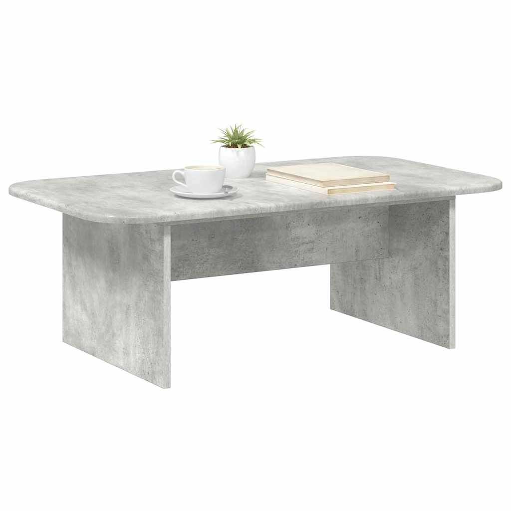 Salontafel Beton Grijs 93 x 53 x 33 cm Bewerkt hout is nu te koop bij PeponiXL, paradijselijk wonen!