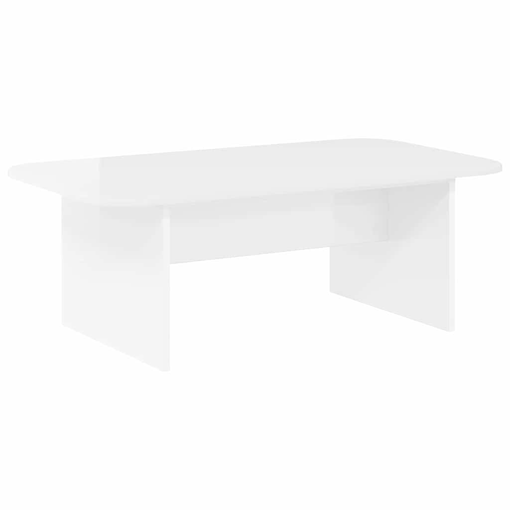 Salontafel Hoogglans wit 93 x 53 x 33 cm Bewerkt hout is nu te koop bij PeponiXL, paradijselijk wonen!