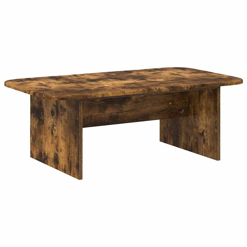 Salontafel Gerookt eiken 93 x 53 x 33 cm Bewerkt hout is nu te koop bij PeponiXL, paradijselijk wonen!