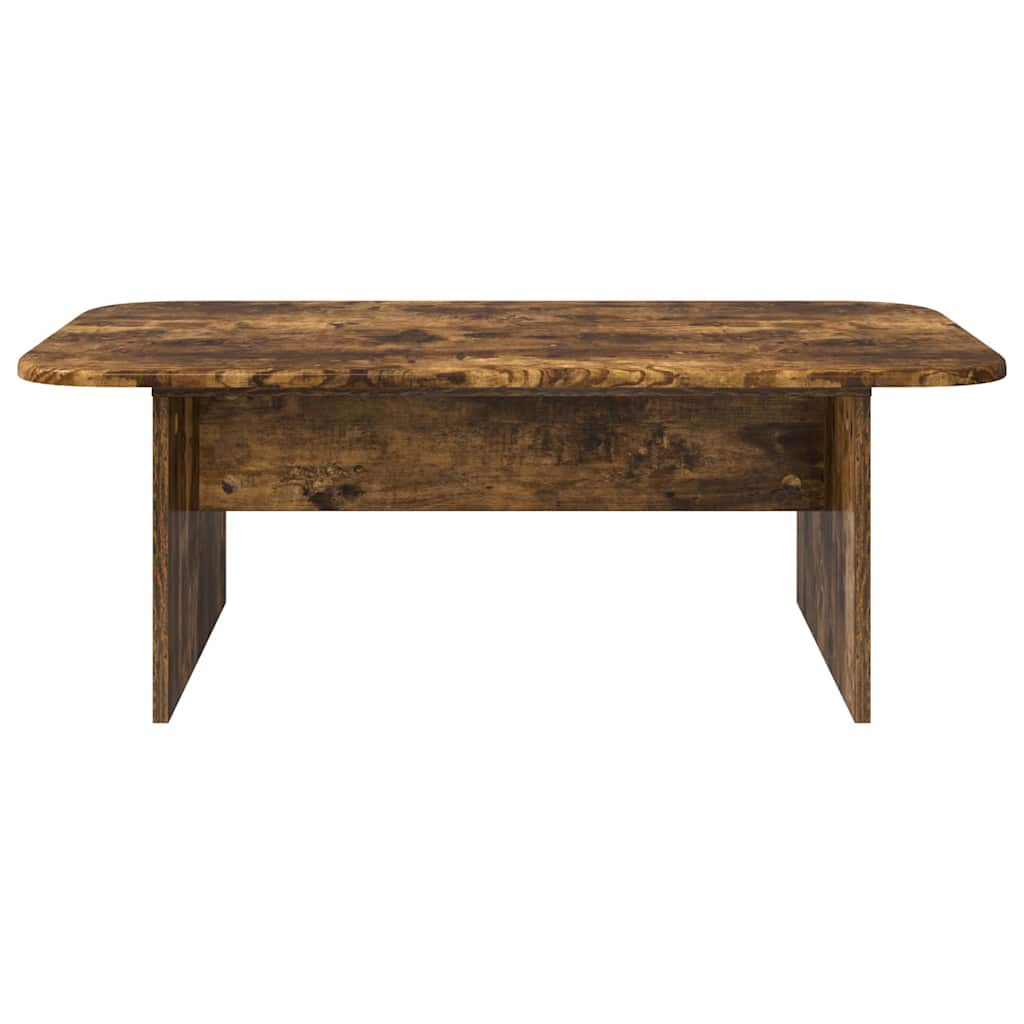Salontafel Gerookt eiken 93 x 53 x 33 cm Bewerkt hout is nu te koop bij PeponiXL, paradijselijk wonen!