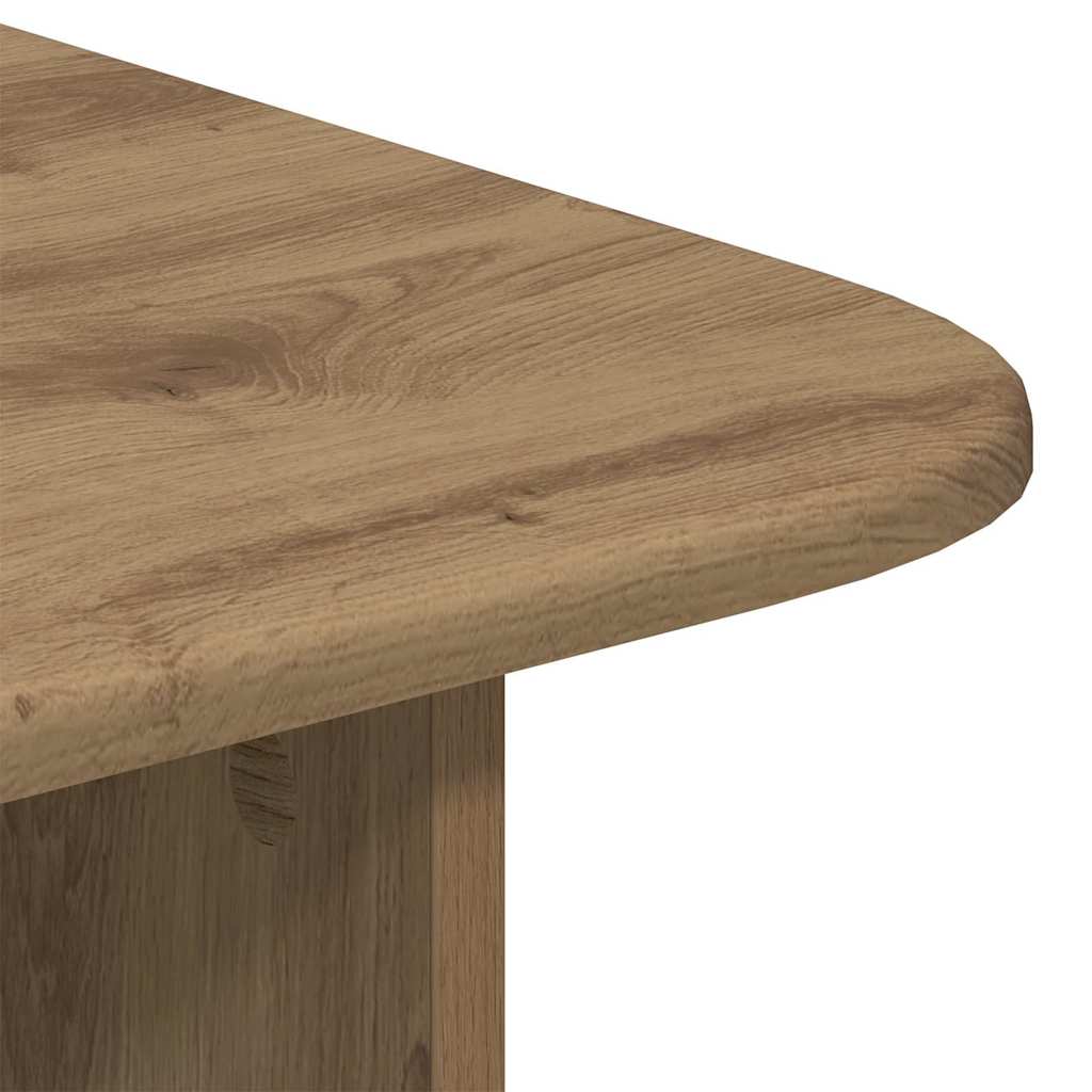 Salontafel Artisan Eiken 93 x 53 x 33 cm Bewerkt hout is nu te koop bij PeponiXL, paradijselijk wonen!