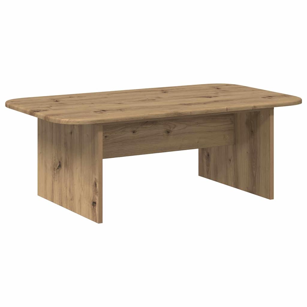 Salontafel Artisan Eiken 93 x 53 x 33 cm Bewerkt hout is nu te koop bij PeponiXL, paradijselijk wonen!