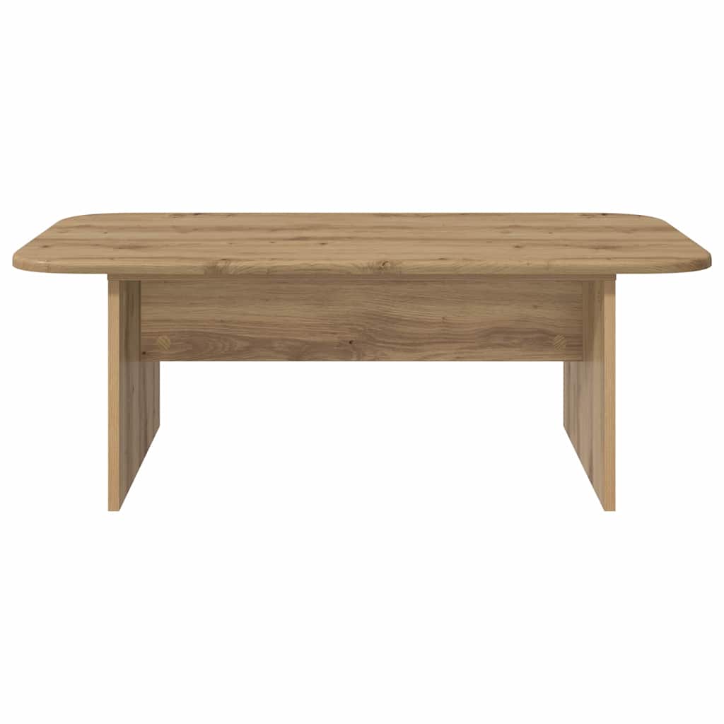Salontafel Artisan Eiken 93 x 53 x 33 cm Bewerkt hout is nu te koop bij PeponiXL, paradijselijk wonen!