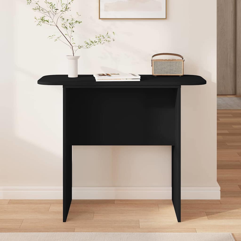 Wandtafel Zwart 93 x 40 x 75 cm Bewerkt hout is nu te koop bij PeponiXL, paradijselijk wonen!