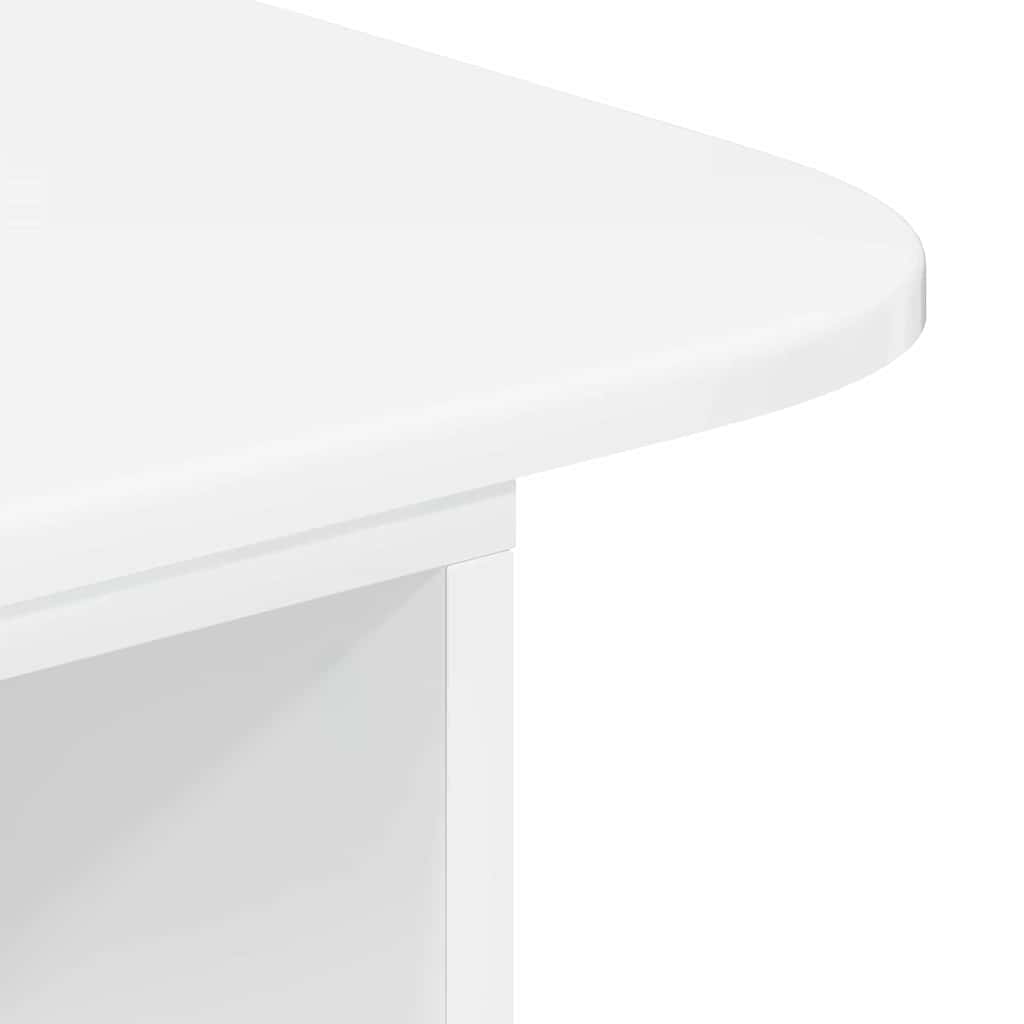Wandtafel Hoogglans wit 93 x 40 x 75 cm Bewerkt hout is nu te koop bij PeponiXL, paradijselijk wonen!