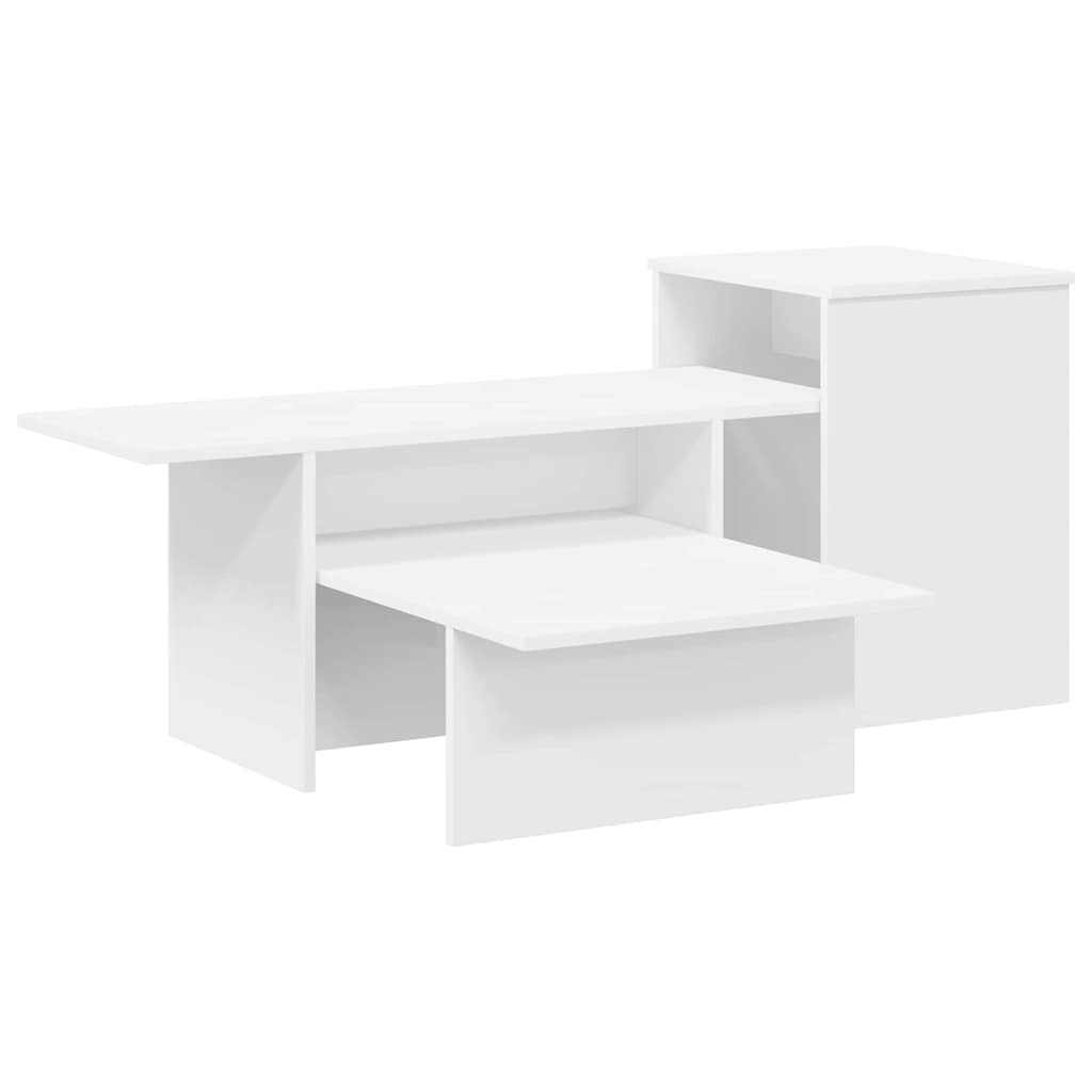 Wandtafel Wit 91,5 x 35 x 38,5 cm Bewerkt hout is nu te koop bij PeponiXL, paradijselijk wonen!