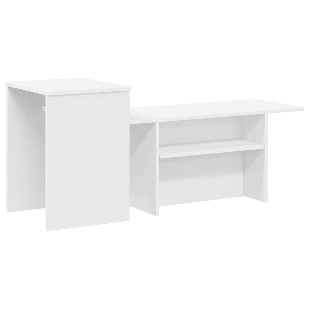 Wandtafel Wit 91,5 x 35 x 38,5 cm Bewerkt hout is nu te koop bij PeponiXL, paradijselijk wonen!