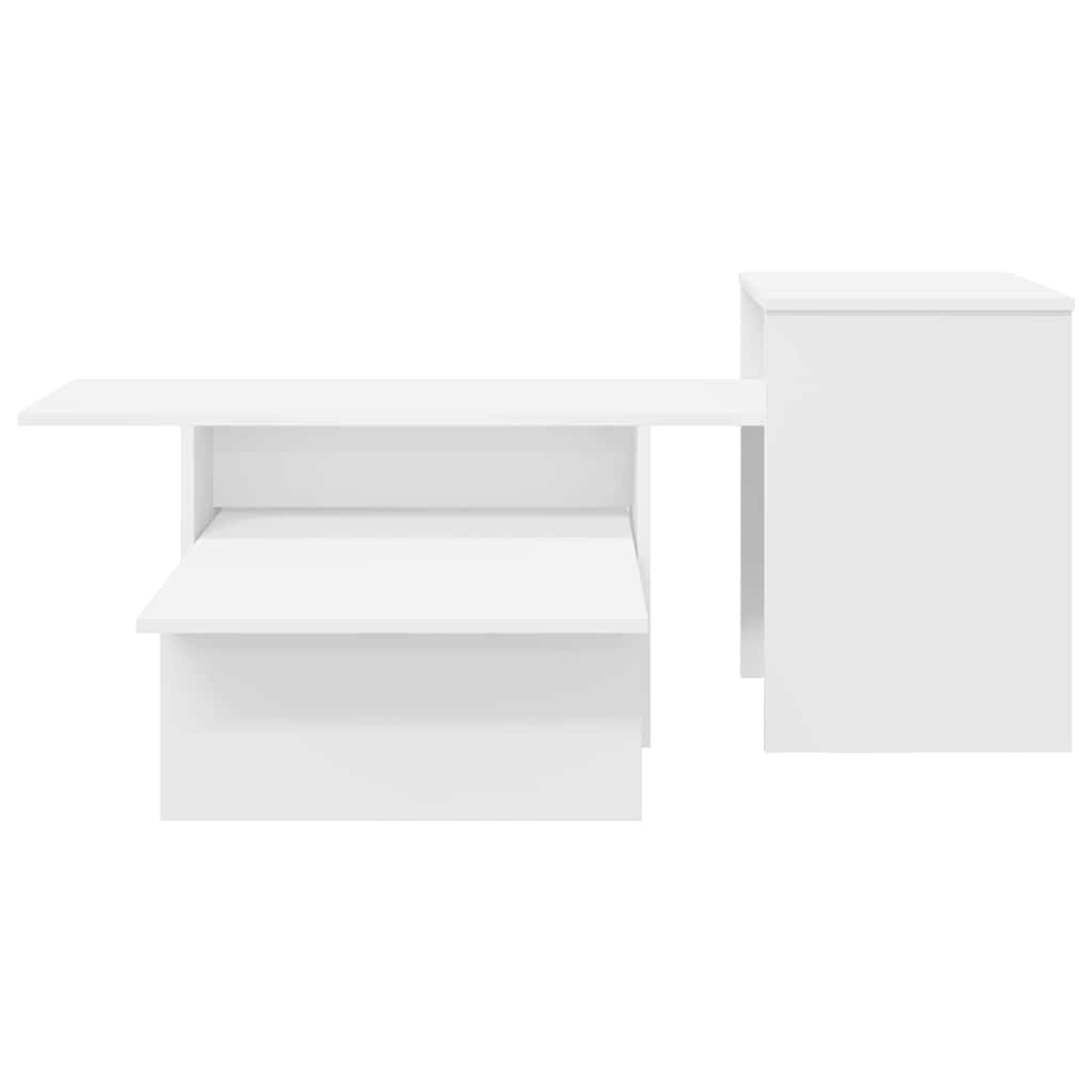 Wandtafel Wit 91,5 x 35 x 38,5 cm Bewerkt hout is nu te koop bij PeponiXL, paradijselijk wonen!